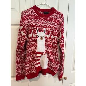 NEW Blizzard Bay Men's Ugly Christmas Holiday Party Knit Sweater Llama- Med